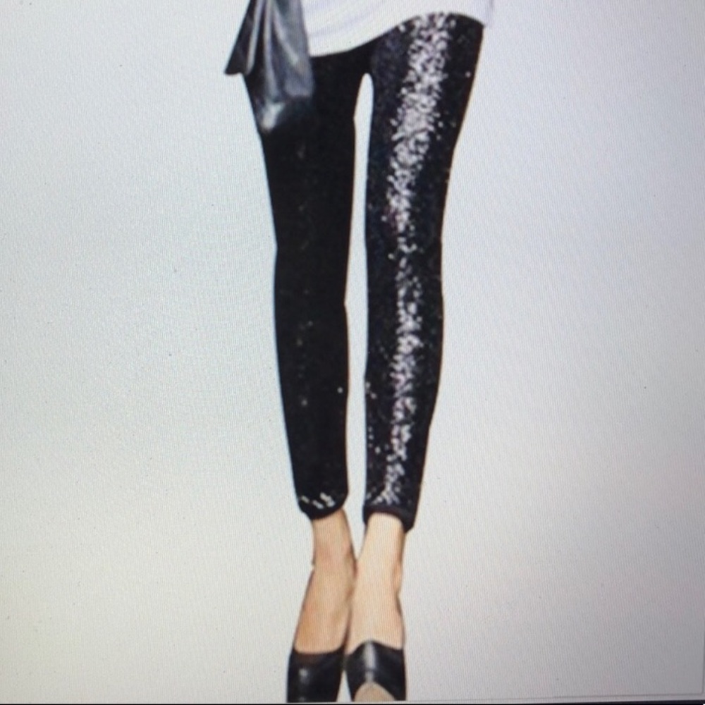 NWT Sequin Stretch Pull On Leggings - Picture 5 of 10